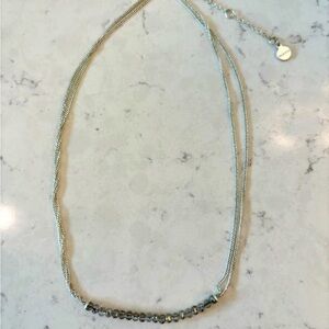 🩶Stella & Dot Silver Beaded Necklace🩶
